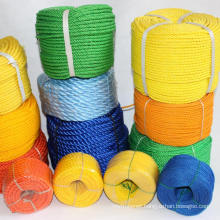 Rope Factory Produce and Sale Colorful 3 Strand Twisted 3 Ply PP Rope